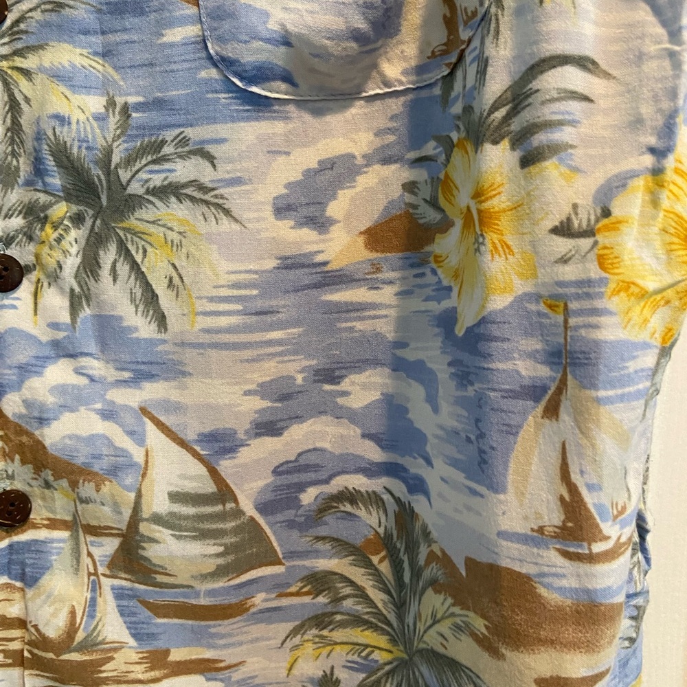 Pastel men’s Hawaiian shirt from Steve and Barry’s.